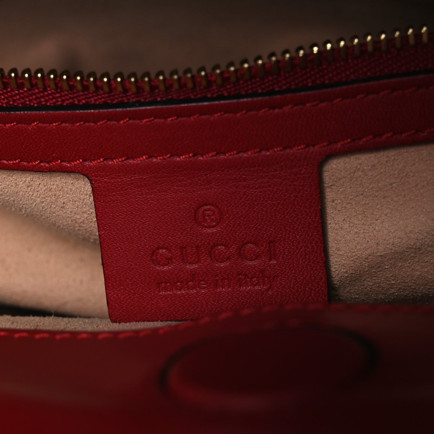 Gucci Nappa Bamboo Web Small Nymphaea Top Handle Bag Hibiscus Red