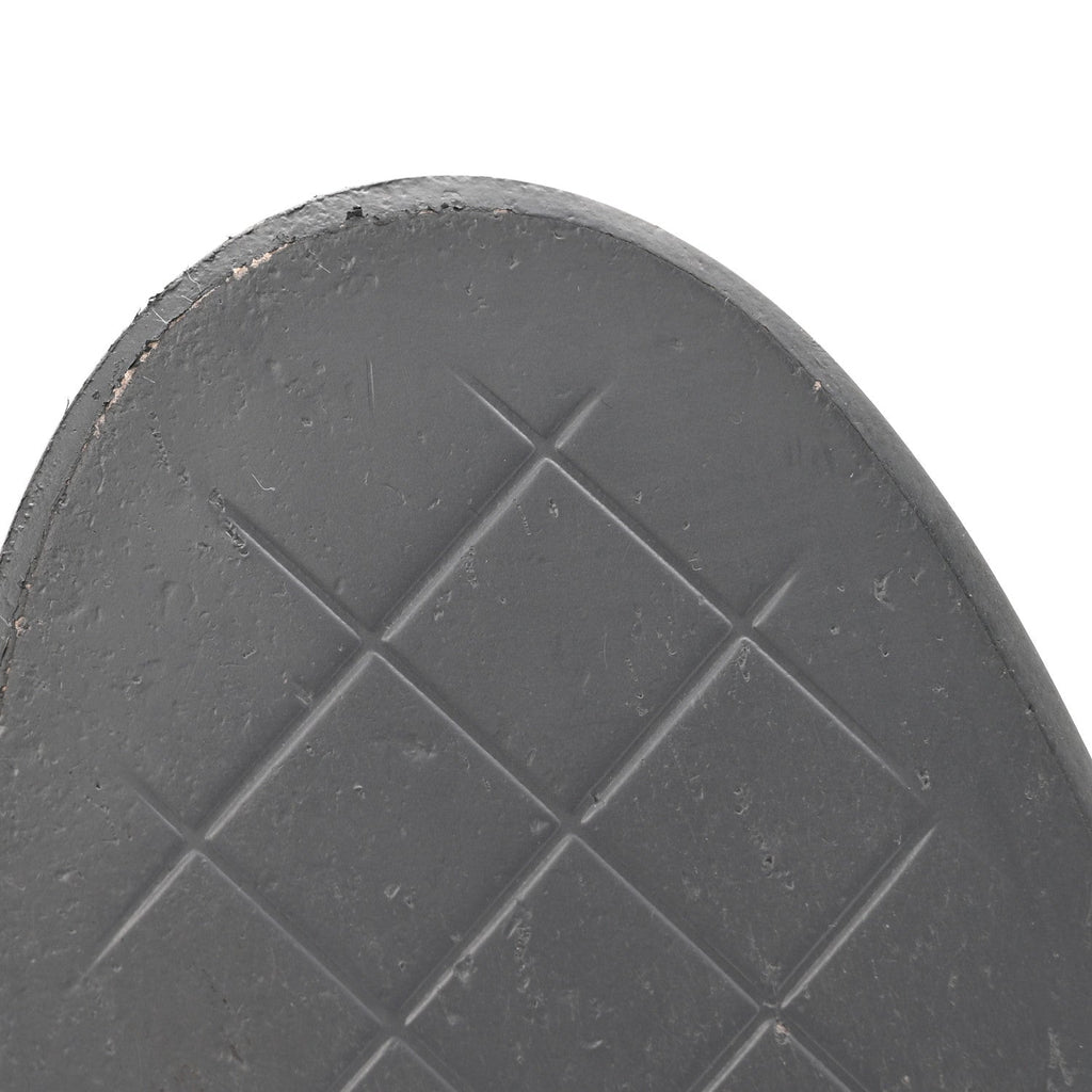 Lambskin Quilted CC Turnlock Mules 37.5 Grey