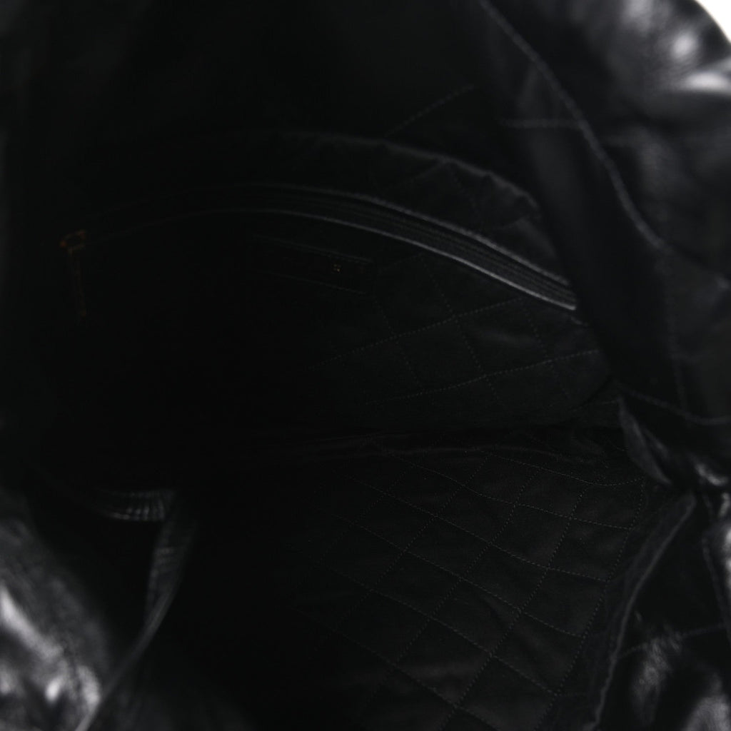 Chanel Shiny Calfskin Quilted Small Chanel 22 Black
