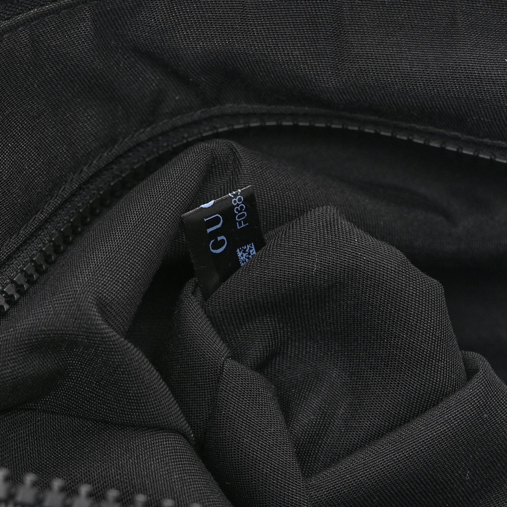 Gucci Nylon Monogram Small Flat Messenger Bag Black