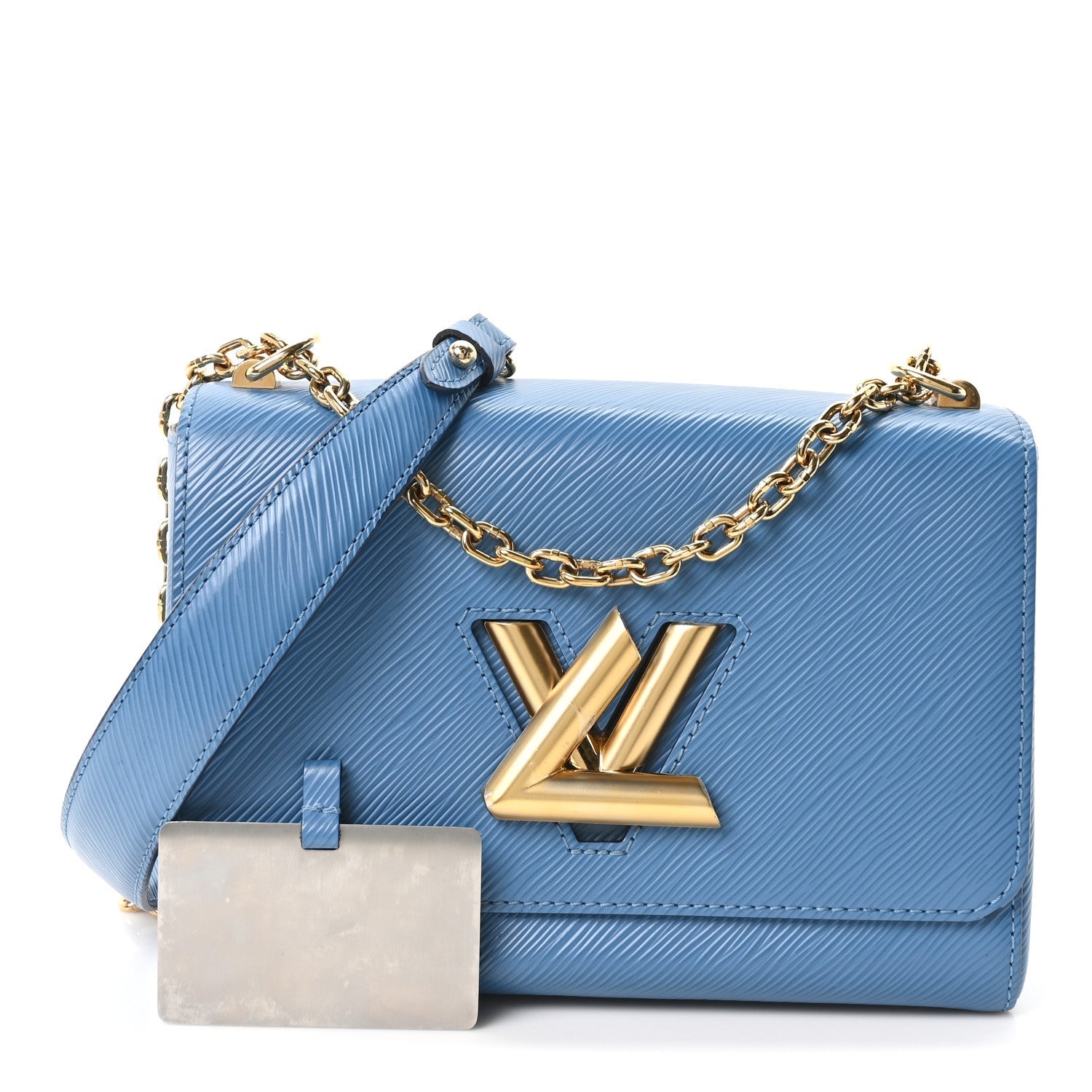 Louis Vuitton Epi Twist Shoulder Bag MM Blue Jean