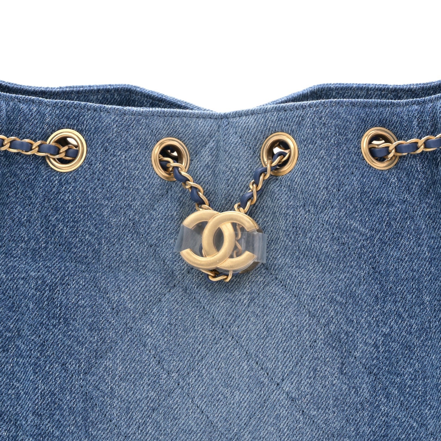 Chanel Washed Denim Quilted Mini Chanel 25 Handbag Blue