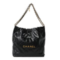 Chanel Shiny Calfskin Quilted Small Chanel 22 Black