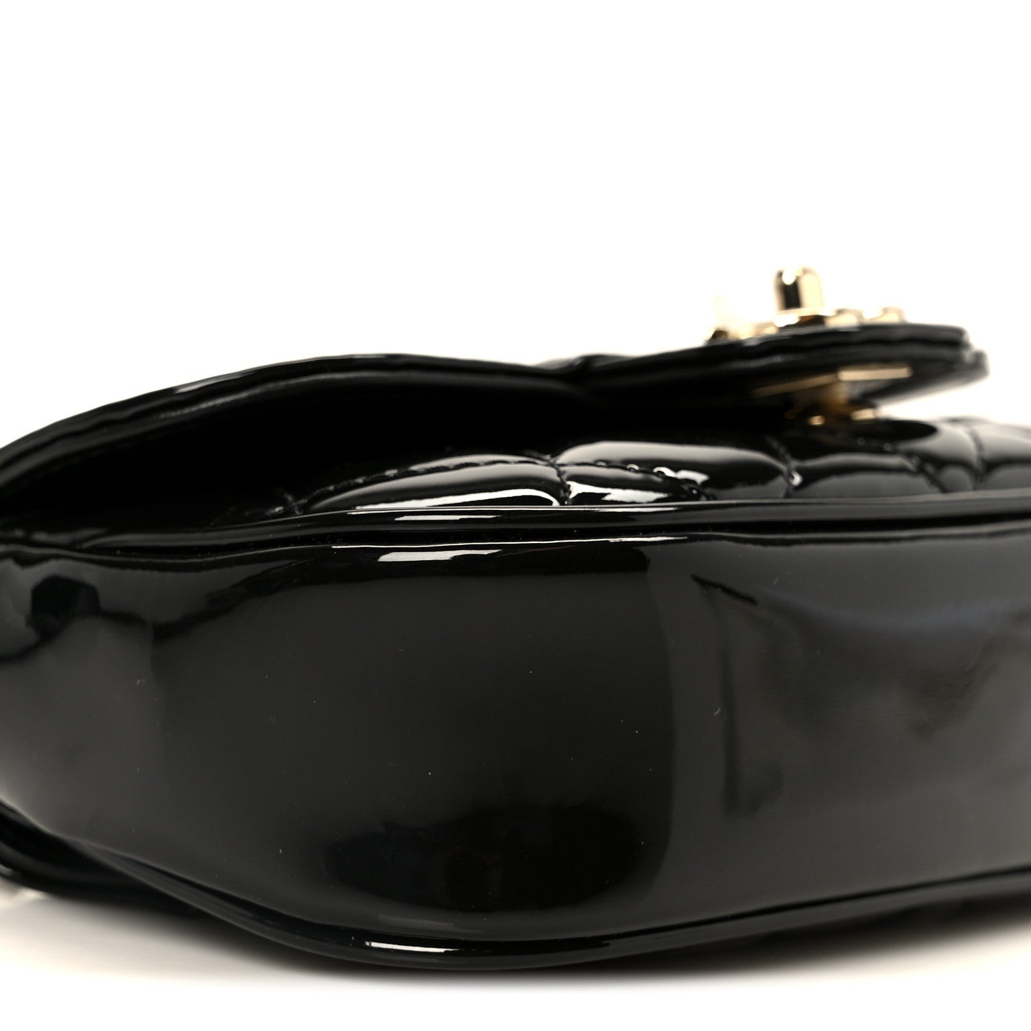 Chanel Patent Calfskin Quilted Mini Flap Black