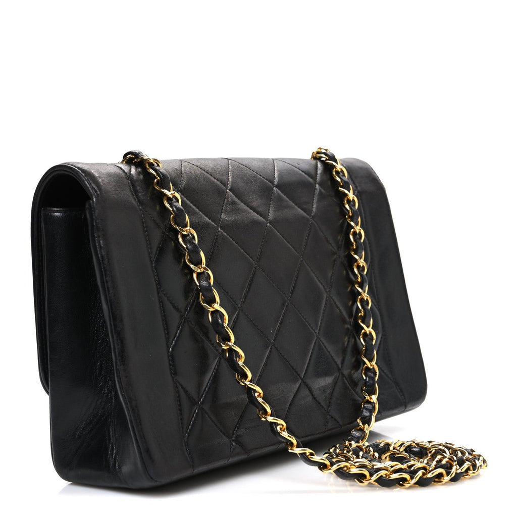Chanel Lambskin Quilted Medium Single Flap Black