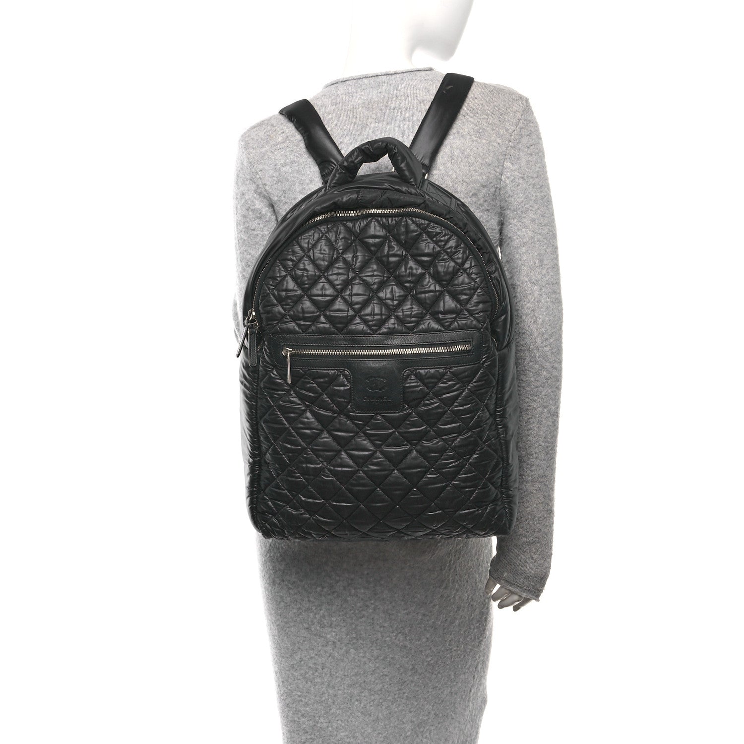 Chanel Nylon Quilted Coco Cocoon Backpack Black