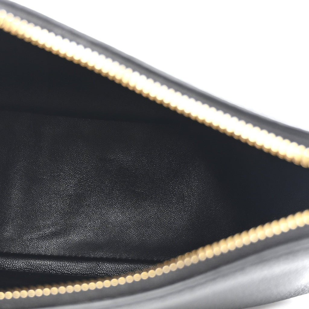 Prada Vitello Daino Soft Zippered Hobo Shoulder Bag Black