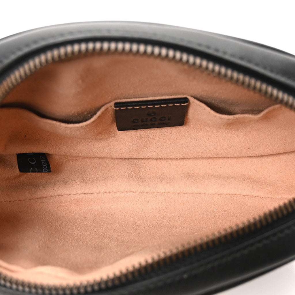 Gucci Calfskin Matelasse GG Marmont Belt Bag 95 38 Black