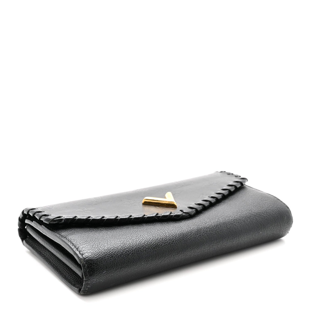 Louis Vuitton Monogram Cuir Plume Very Wallet Black