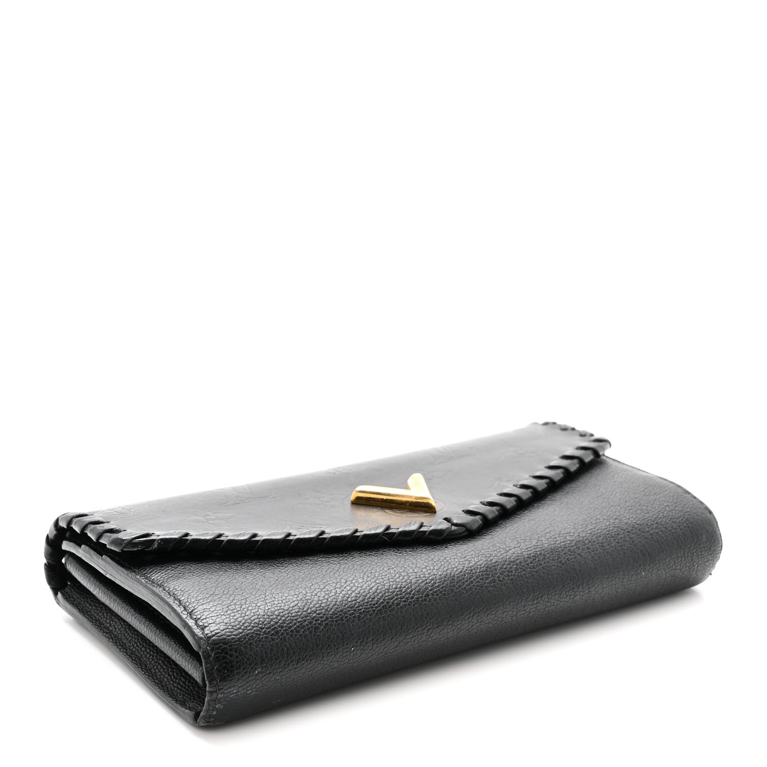 Louis Vuitton Monogram Cuir Plume Very Wallet Black