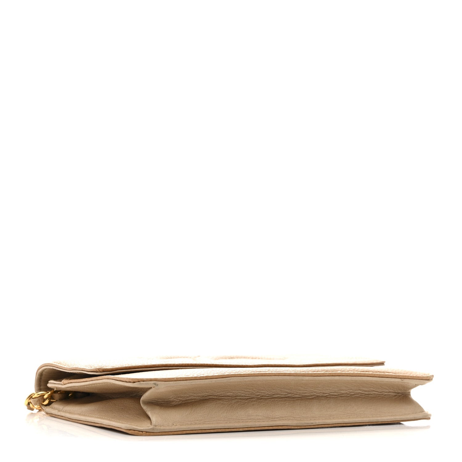 Chanel Caviar Timeless CC Wallet on Chain WOC Beige