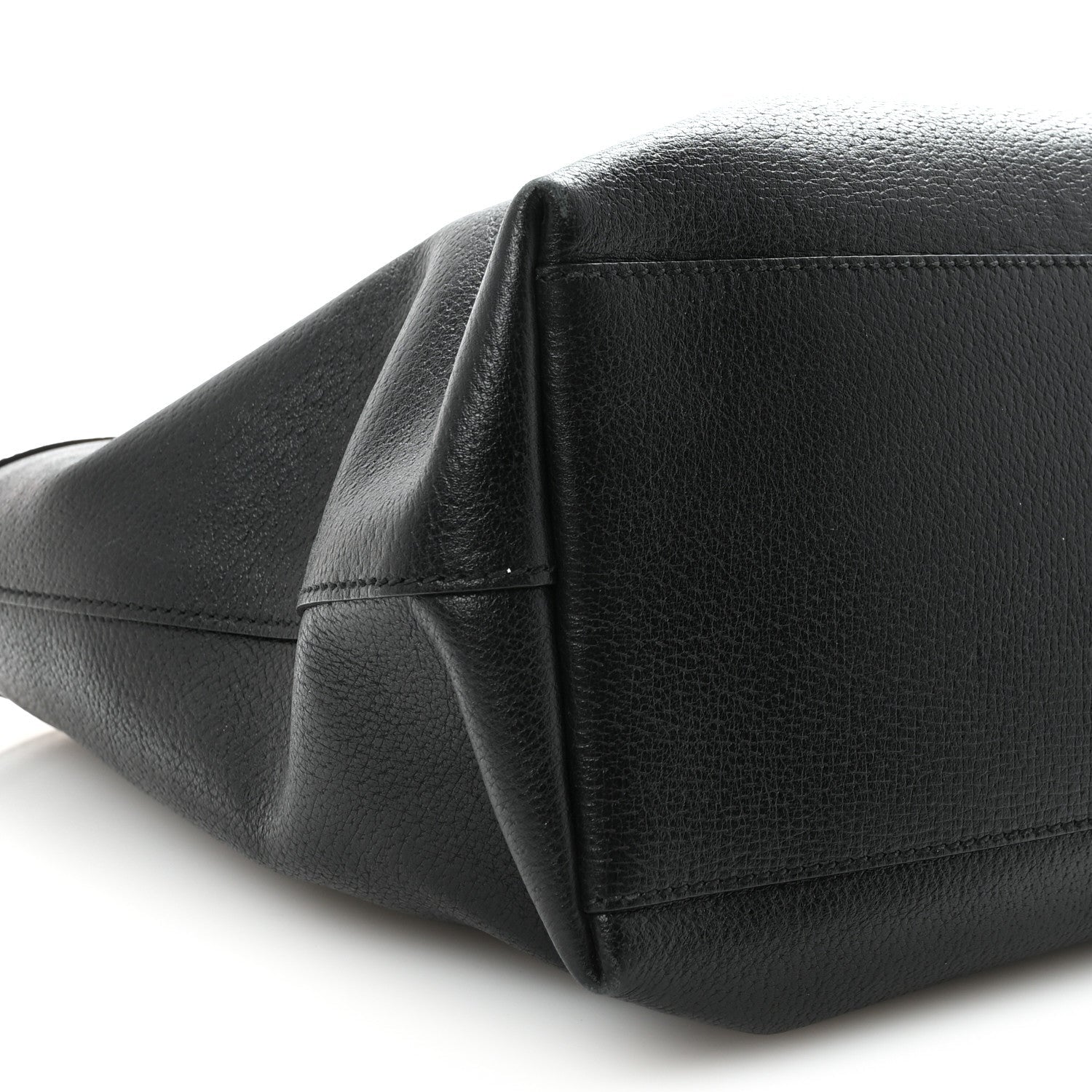 Gucci Textured Calfskin Web Medium Ophidia Shopping Tote Black
