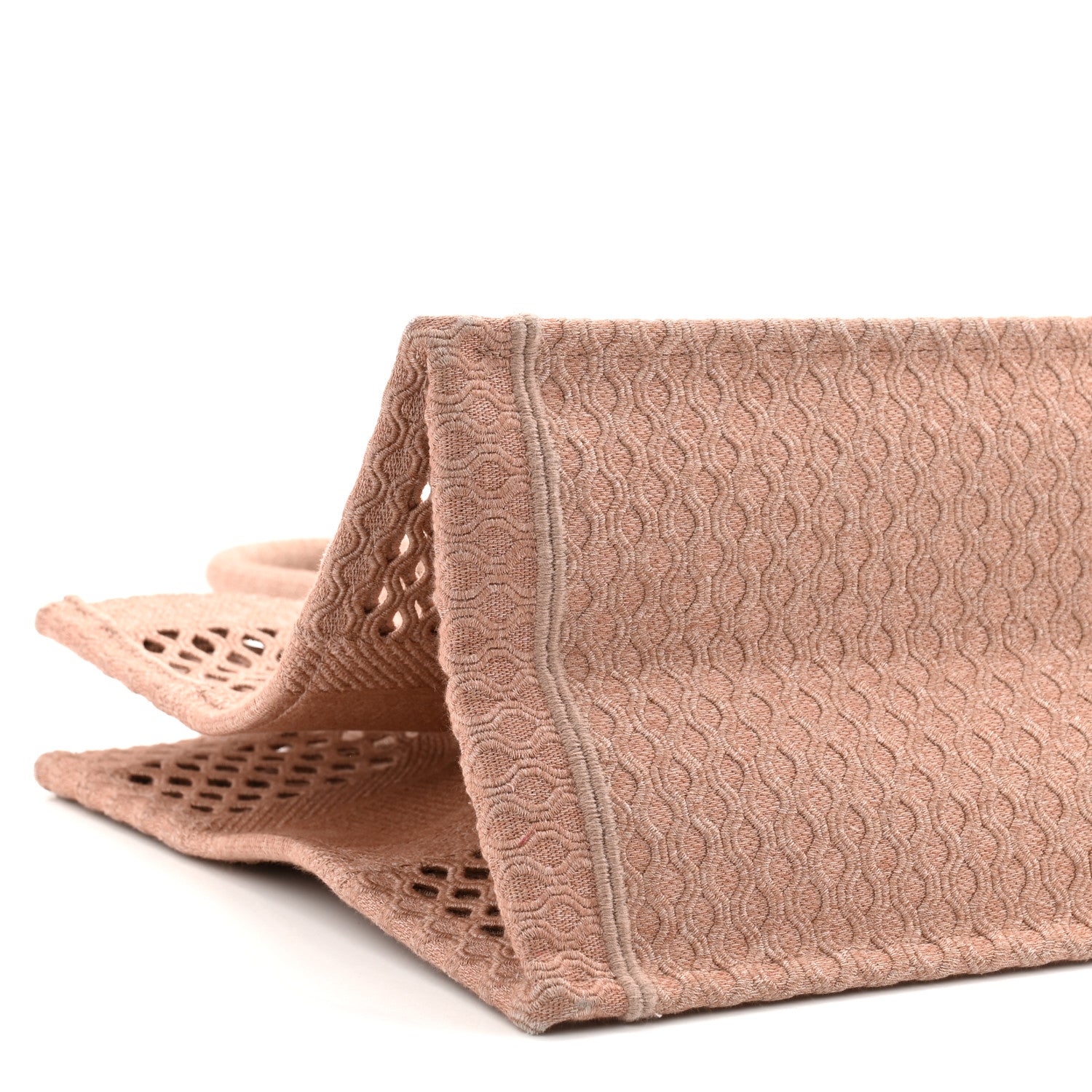 Christian Dior Mesh Embroidered Medium Book Tote Clay