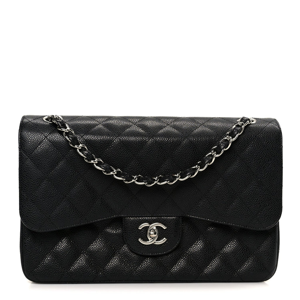Chanel Caviar Quilted Jumbo Double Flap Black