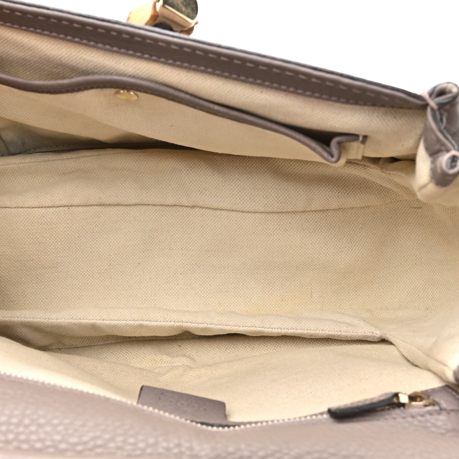 Gucci Calfskin Medium New Bamboo Top Handle Bag Mauve