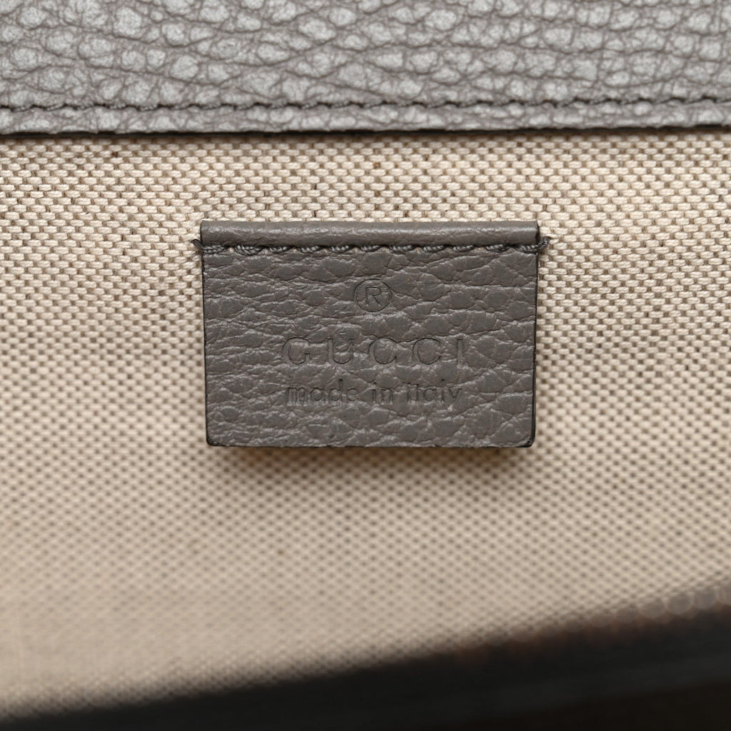 Gucci Pebbled Calfskin Small Dionysus Shoulder Bag Dusty Grey