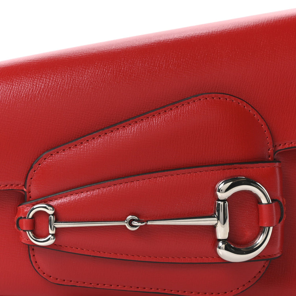 Gucci Demetra Small Horsebit 1955 Asymmetric Shoulder Bag New Cherry Red