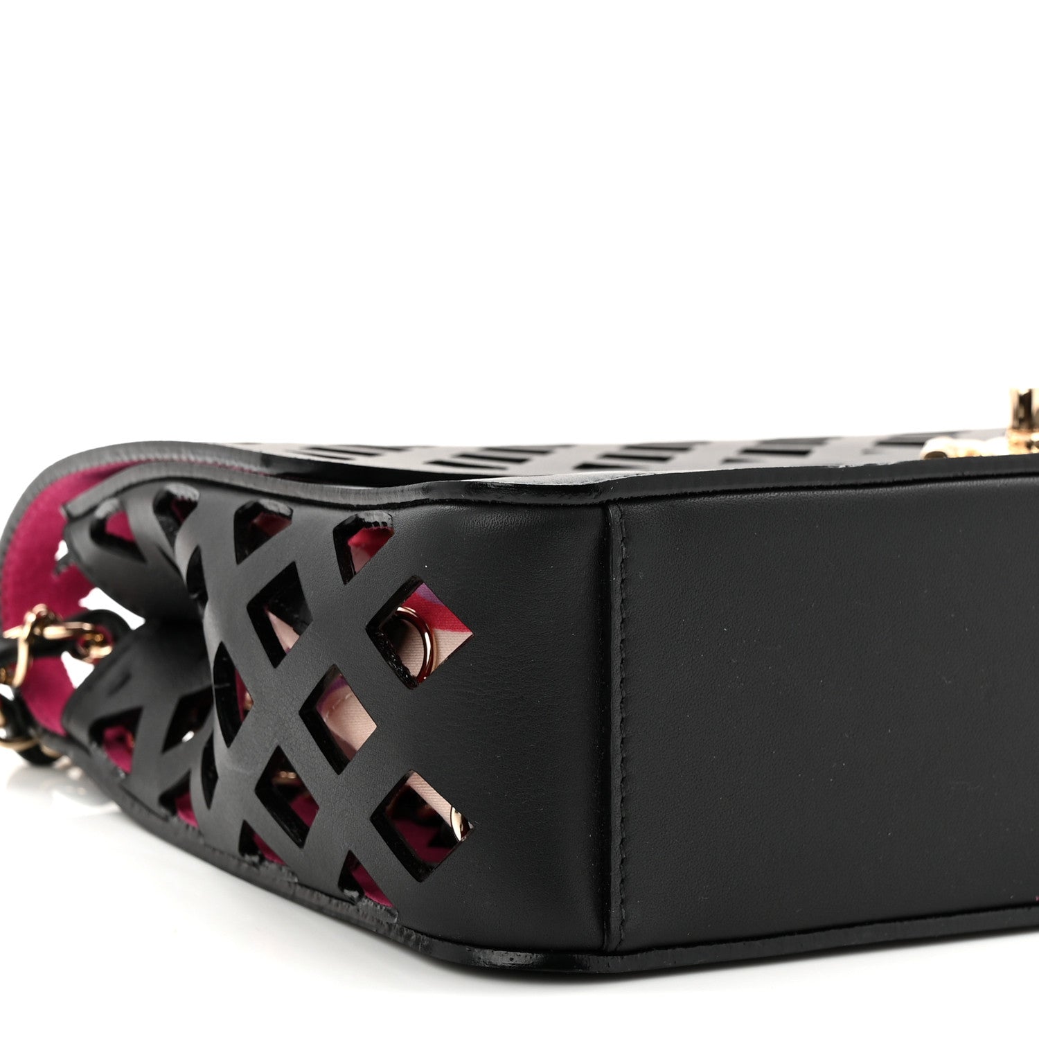 Chanel Lambskin Sea Through Flap Black Multicolor