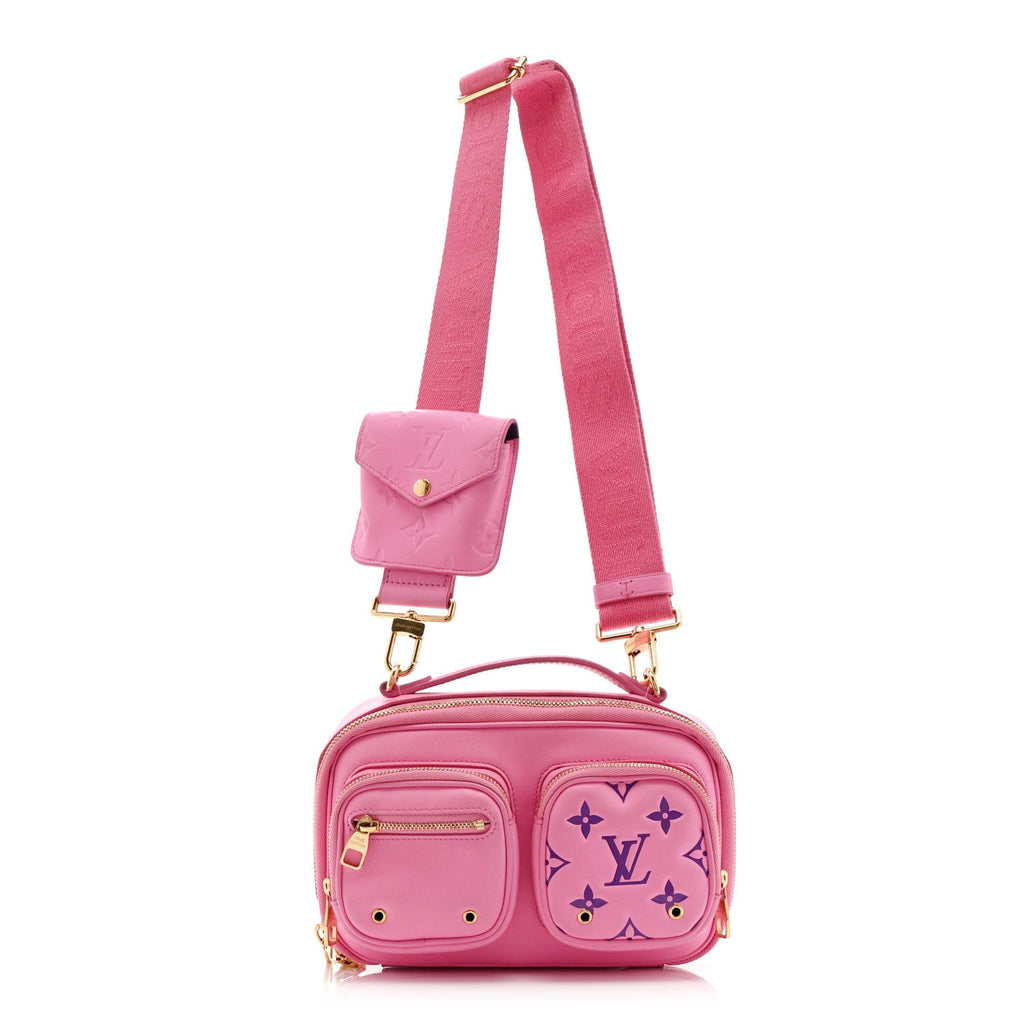 Louis Vuitton Calfskin Embossed Monogram Vuittamins Utility Crossbody Rose Violet