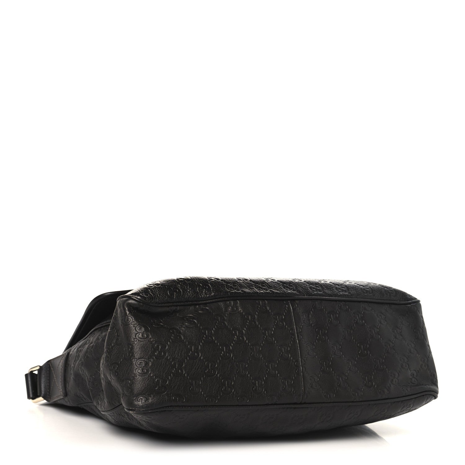 Gucci Guccissima Medium Flap Messenger Bag Chocolate