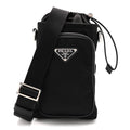 Prada Tessuto Nylon Saffiano Phone Case Crossbody Black