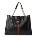 Gucci Calfskin Large Rajah Chain Tote Black