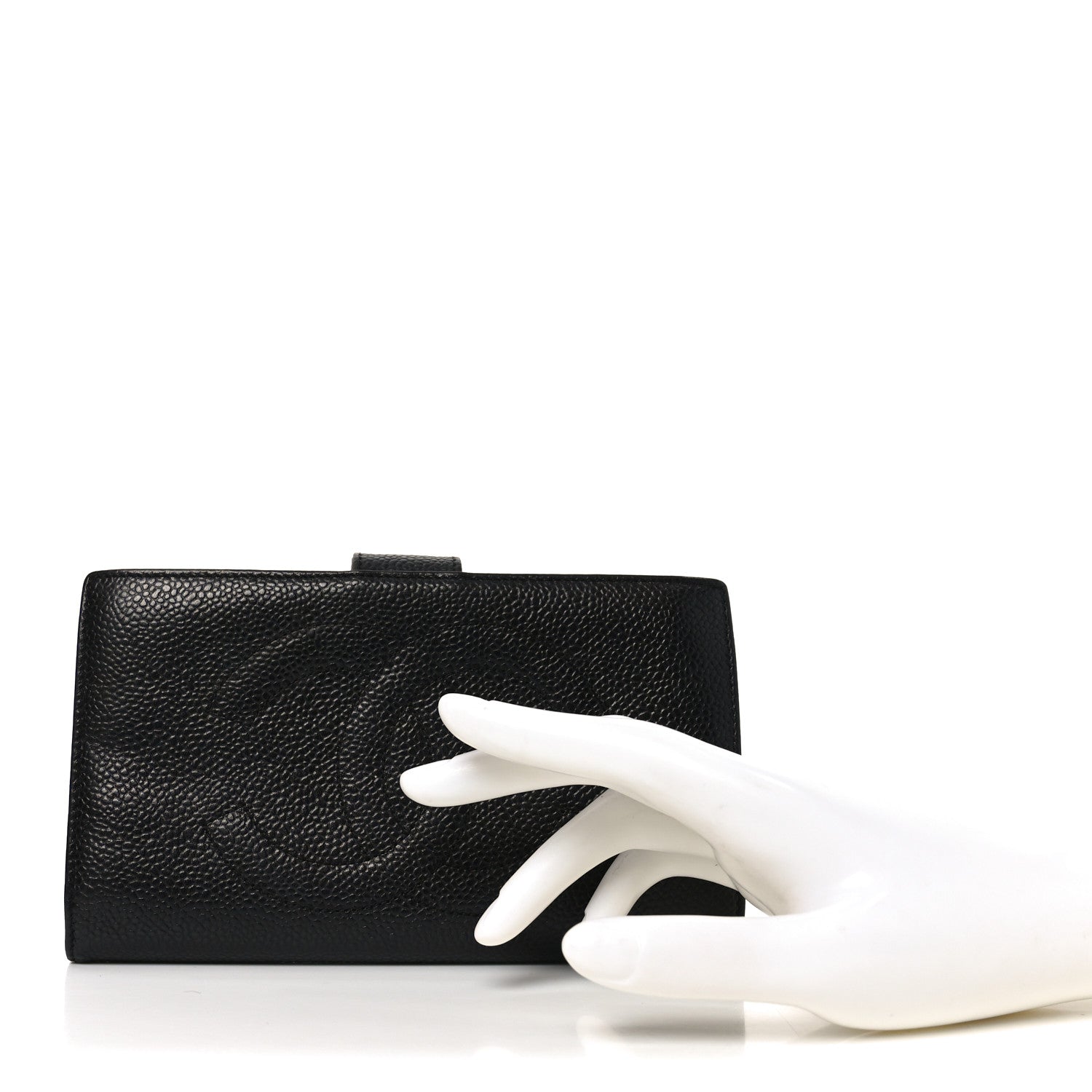 Caviar Timeless CC French Wallet Black