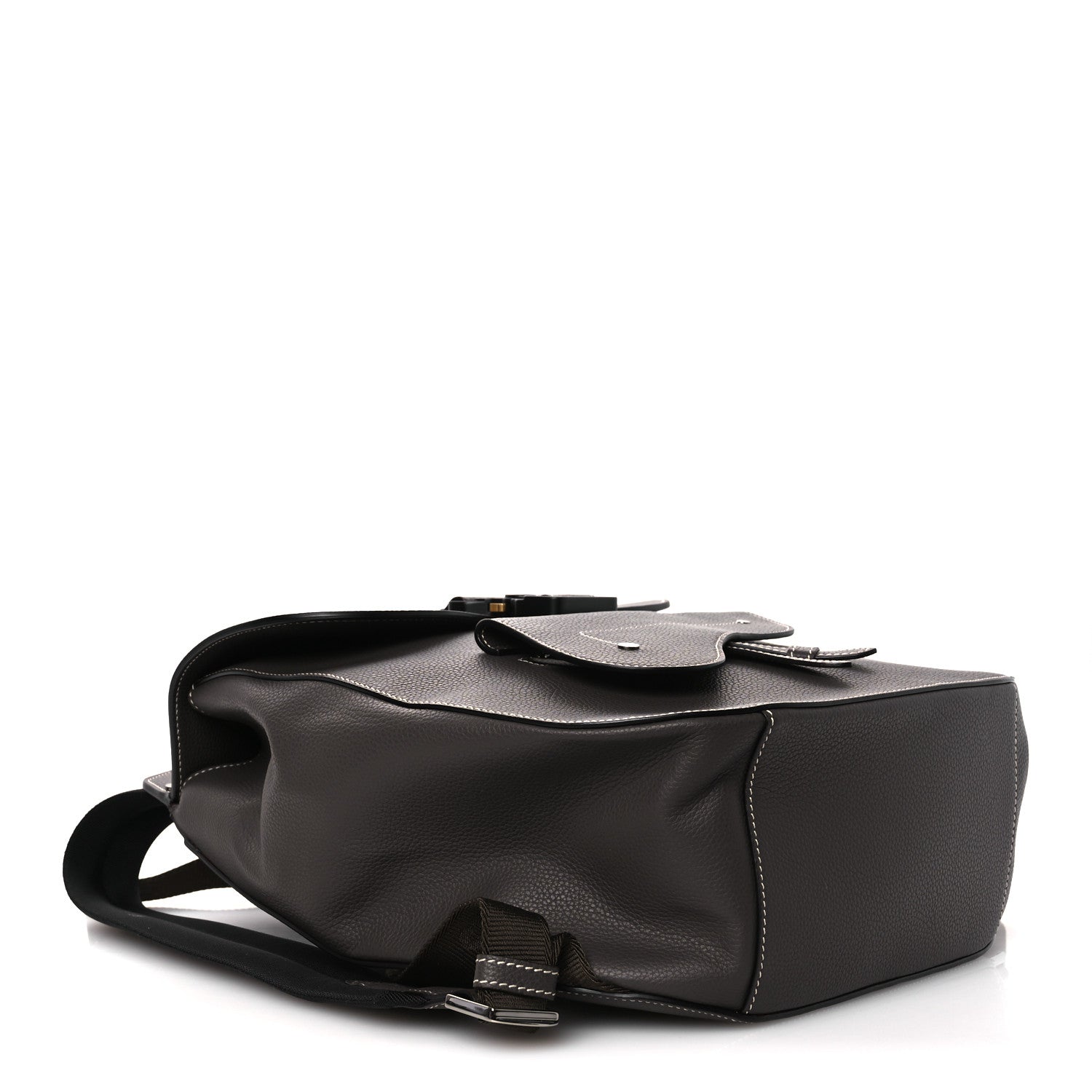 Christian Dior Grained Calfskin Maxi Gallop Sling Bag Grey