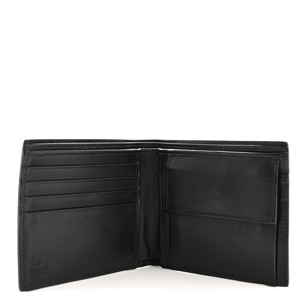 Gucci Plutone Calfskin Logo Bi-Fold Wallet Black