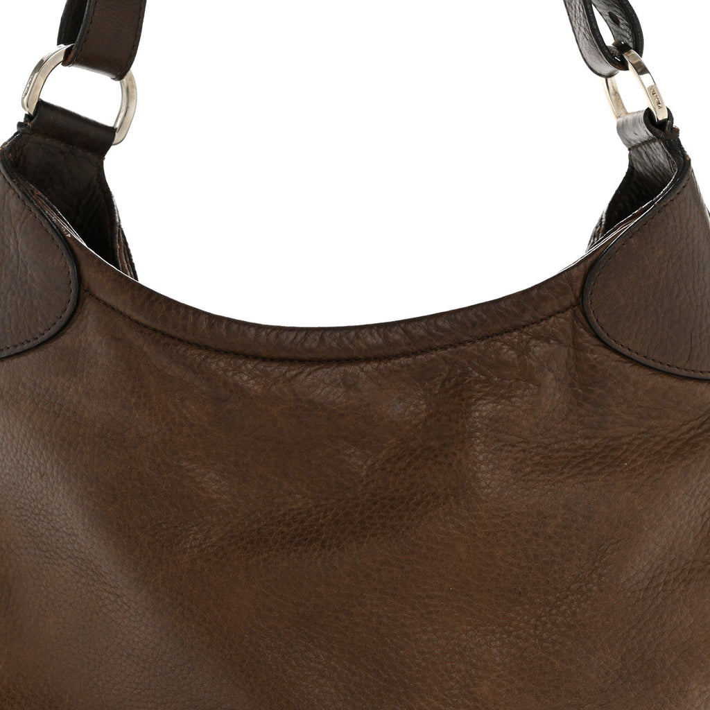 Prada Vitello Daino Hobo  Brown