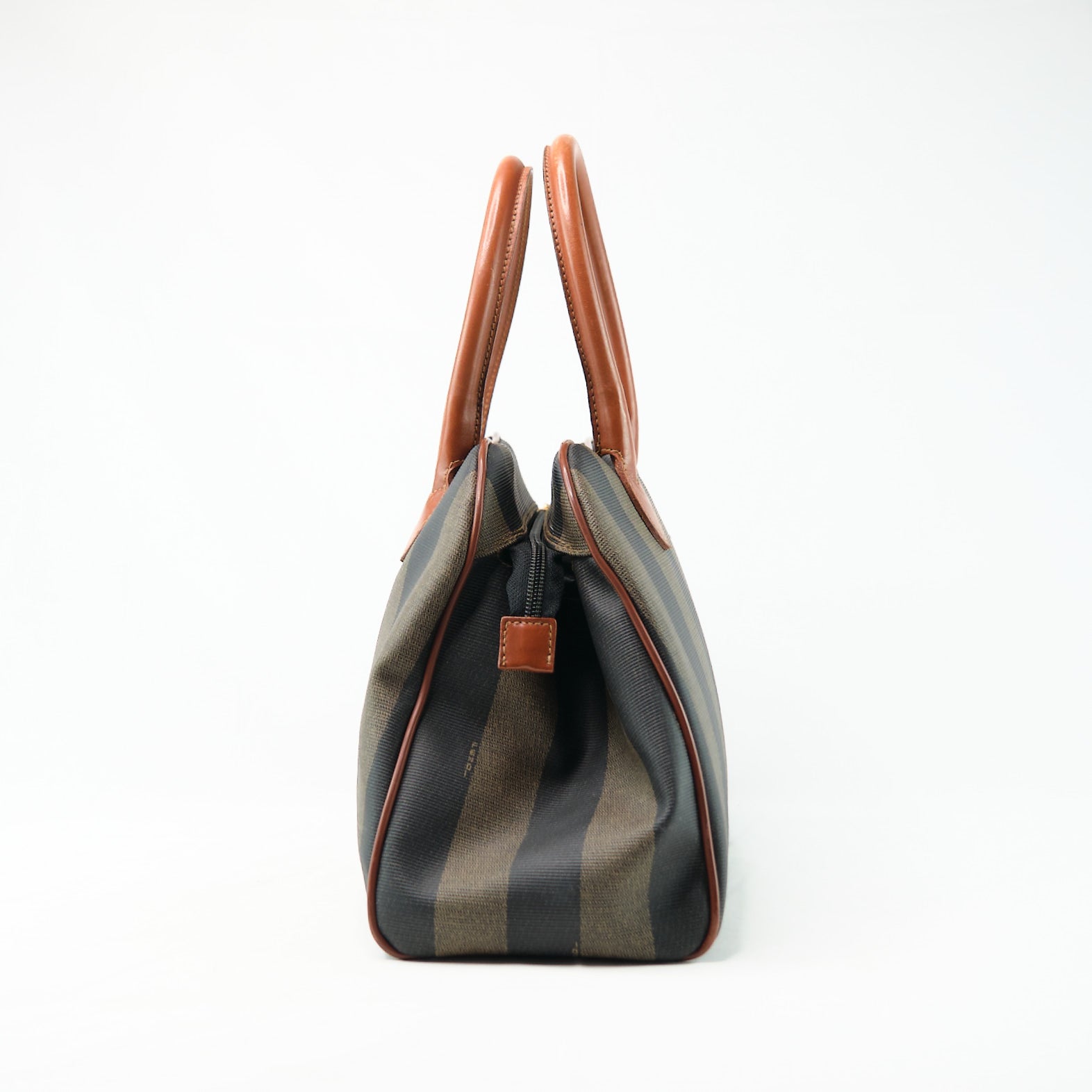 Fendi Pequin Canvas Handbag - '10s