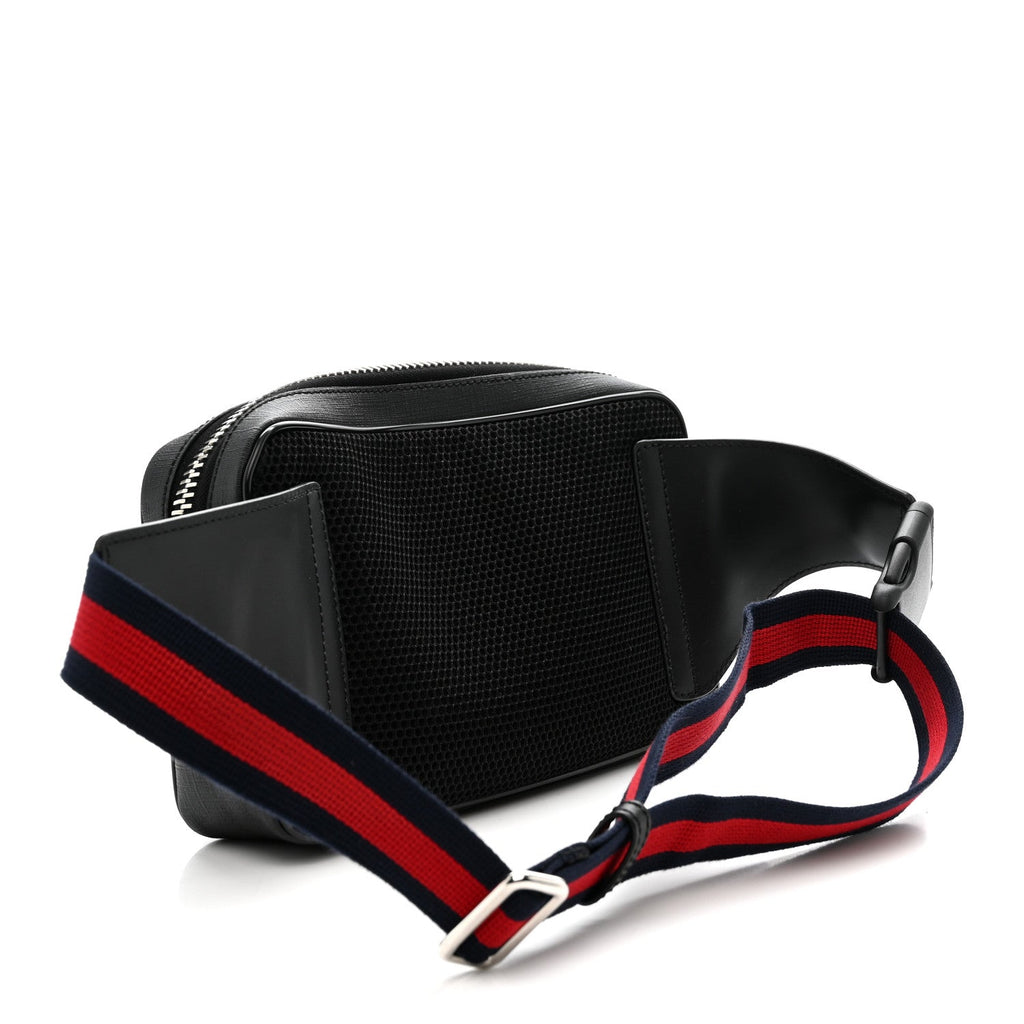 Gucci Soft GG Supreme Monogram Web Belt Bag Black Grey