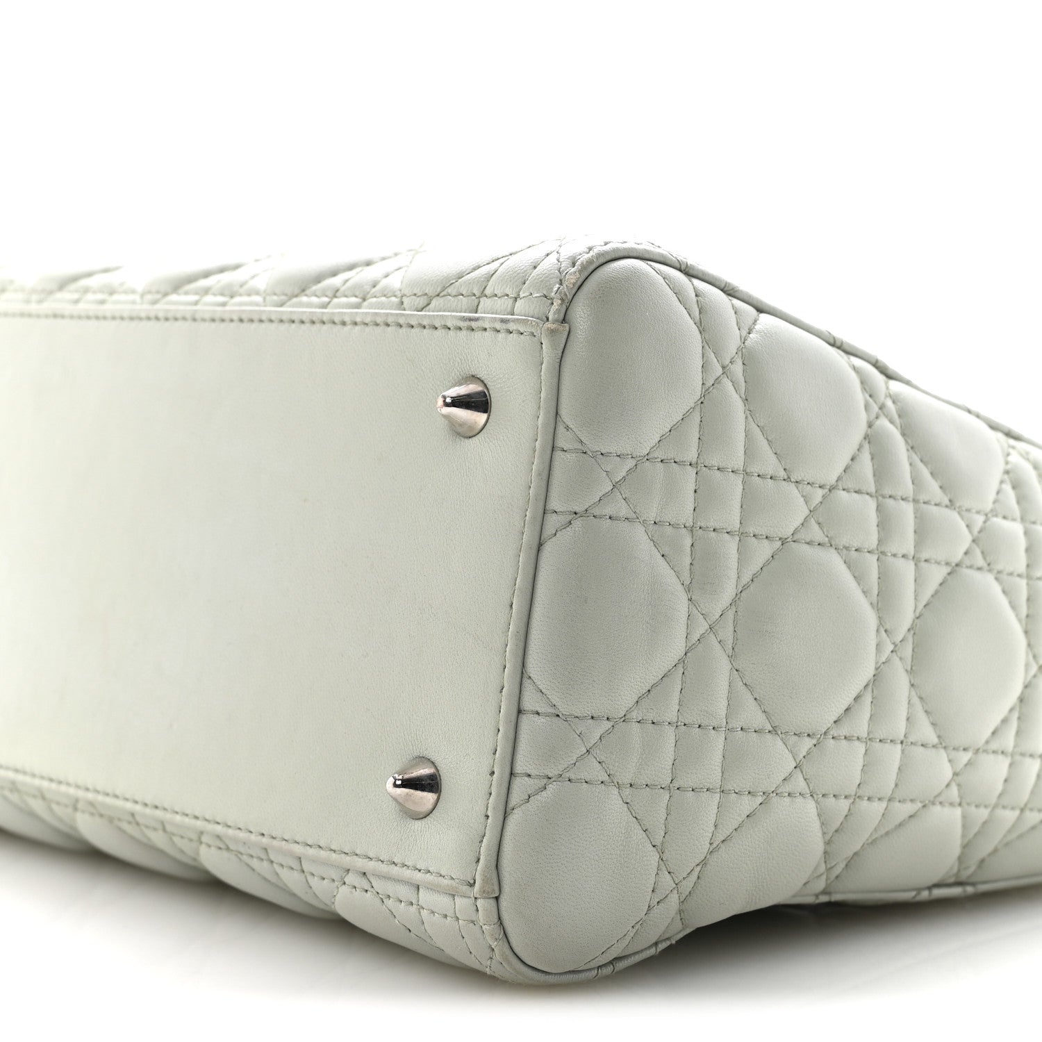 Christian Dior Lambskin Cannage Medium Lady Dior Green