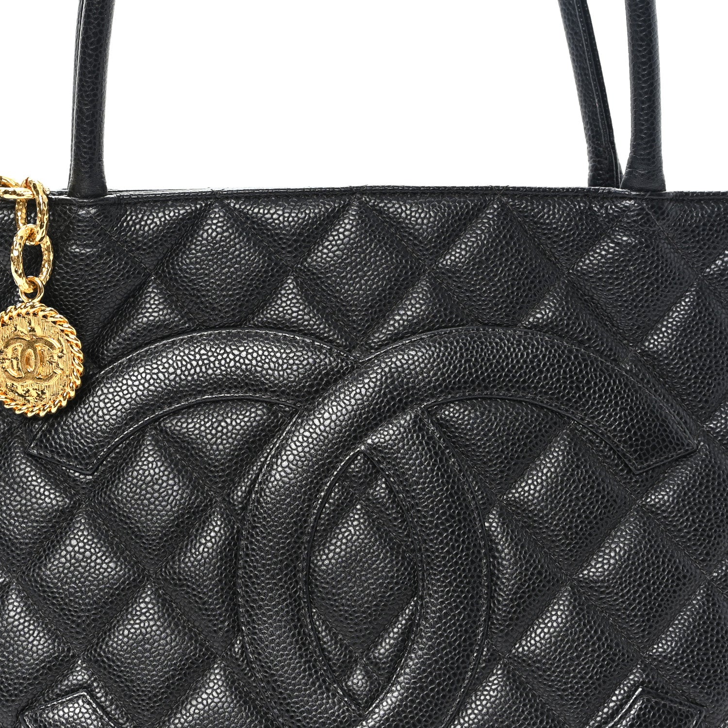 Chanel Caviar Quilted Medallion Tote Black