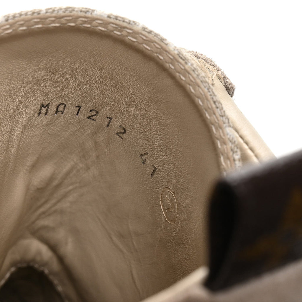 Louis Vuitton Suede Calfskin Laureate Platform Desert Boots 41 Beige