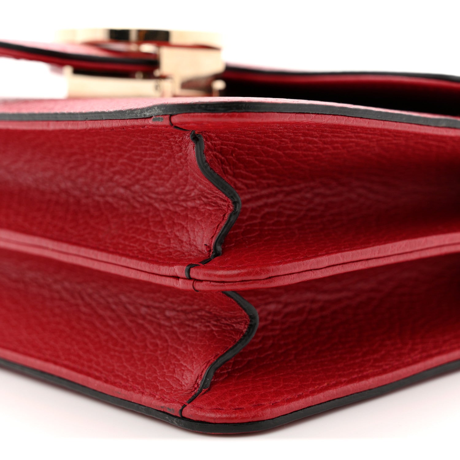 Gucci Dollar Calfskin Small Interlocking G Shoulder Bag Red