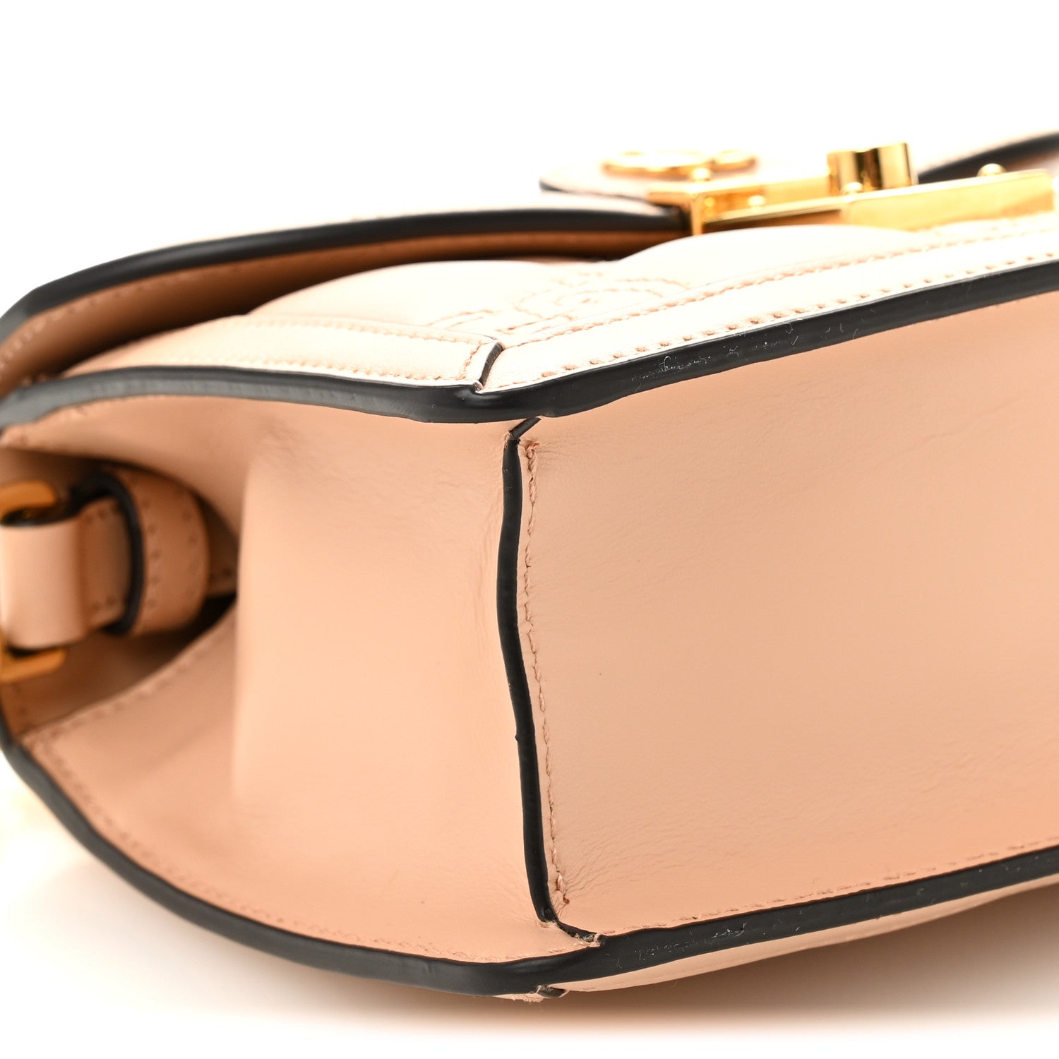 Gucci Calfskin GG Matelasse Mini Chain Top Handle Bag Light Pink
