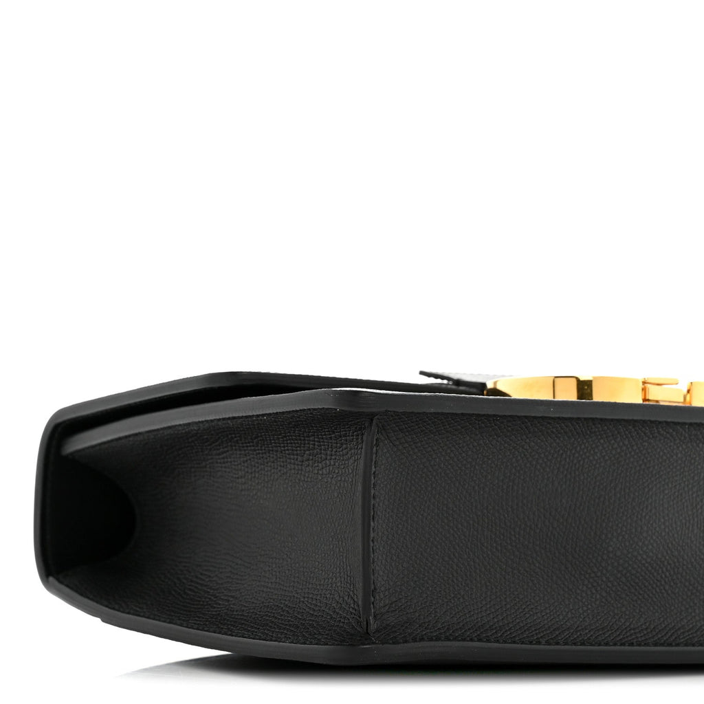 Christian Dior Grained Calfskin 30 Montaigne Flap Bag Black