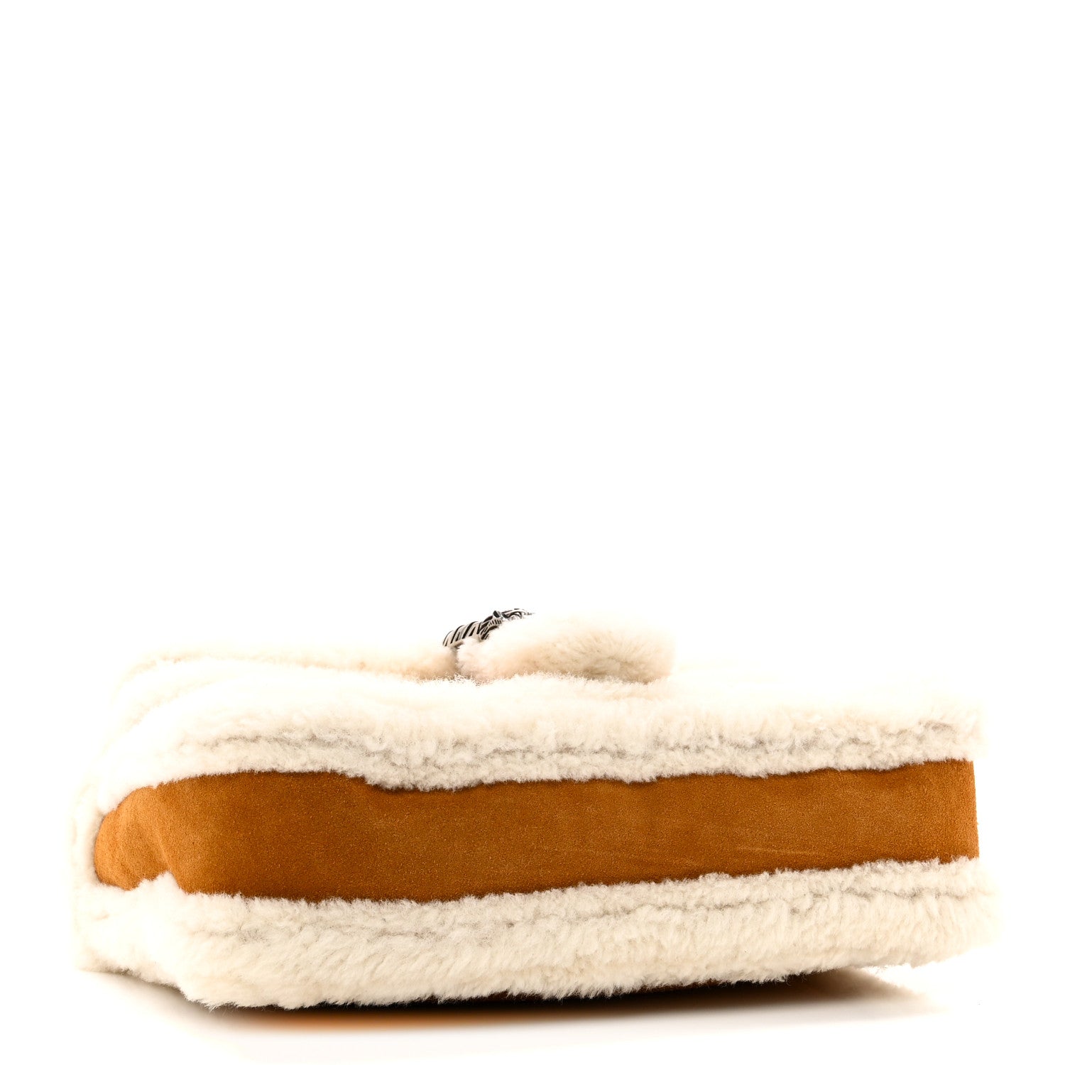 Gucci Suede Shearling Small Dionysus Bag Honey Beige Milk