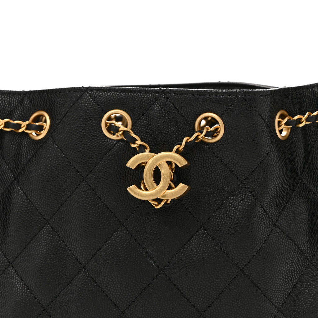 Chanel Caviar Quilted Mini Chanel 25 Handbag Black