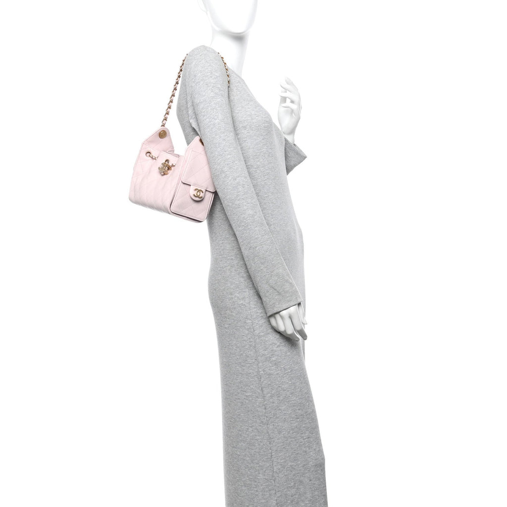 Chanel Caviar Quilted Mini Chanel 25 Handbag Light Pink