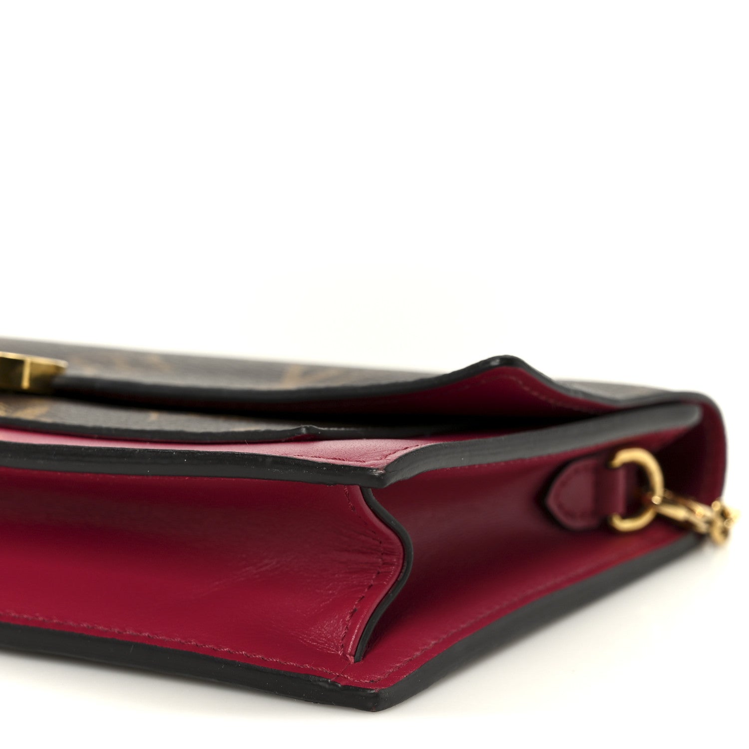 Louis Vuitton Monogram Flore Chain Wallet Fuchsia