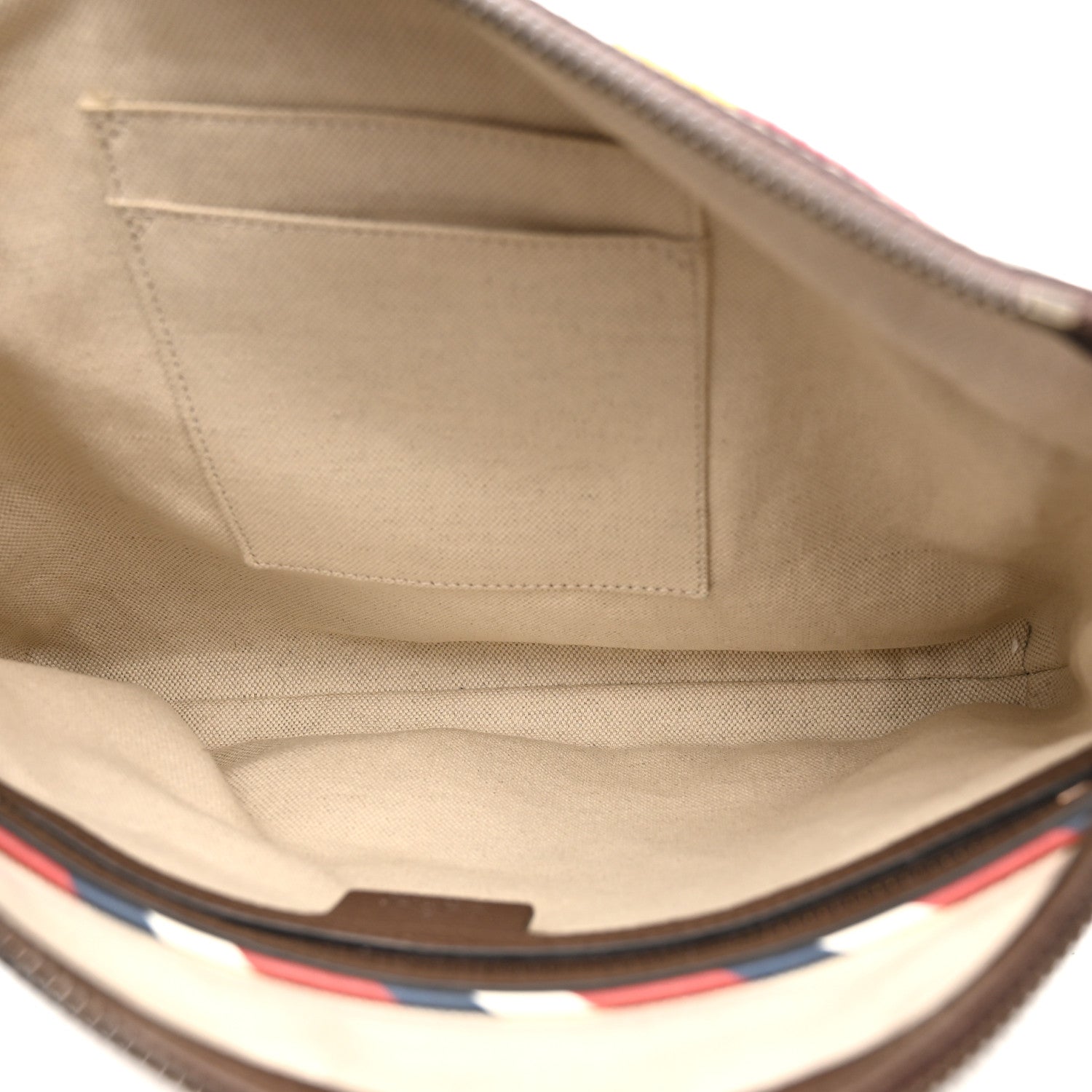 Gucci Soft GG Supreme Monogram Courrier Web Medium Flat Messenger Bag Beige New Acero Multicolor