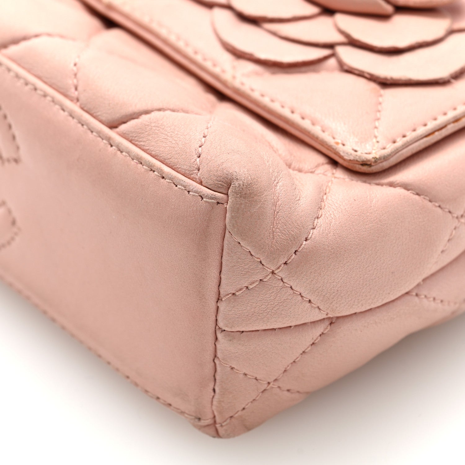 Chanel Lambskin Camellia Mini Flap Pink