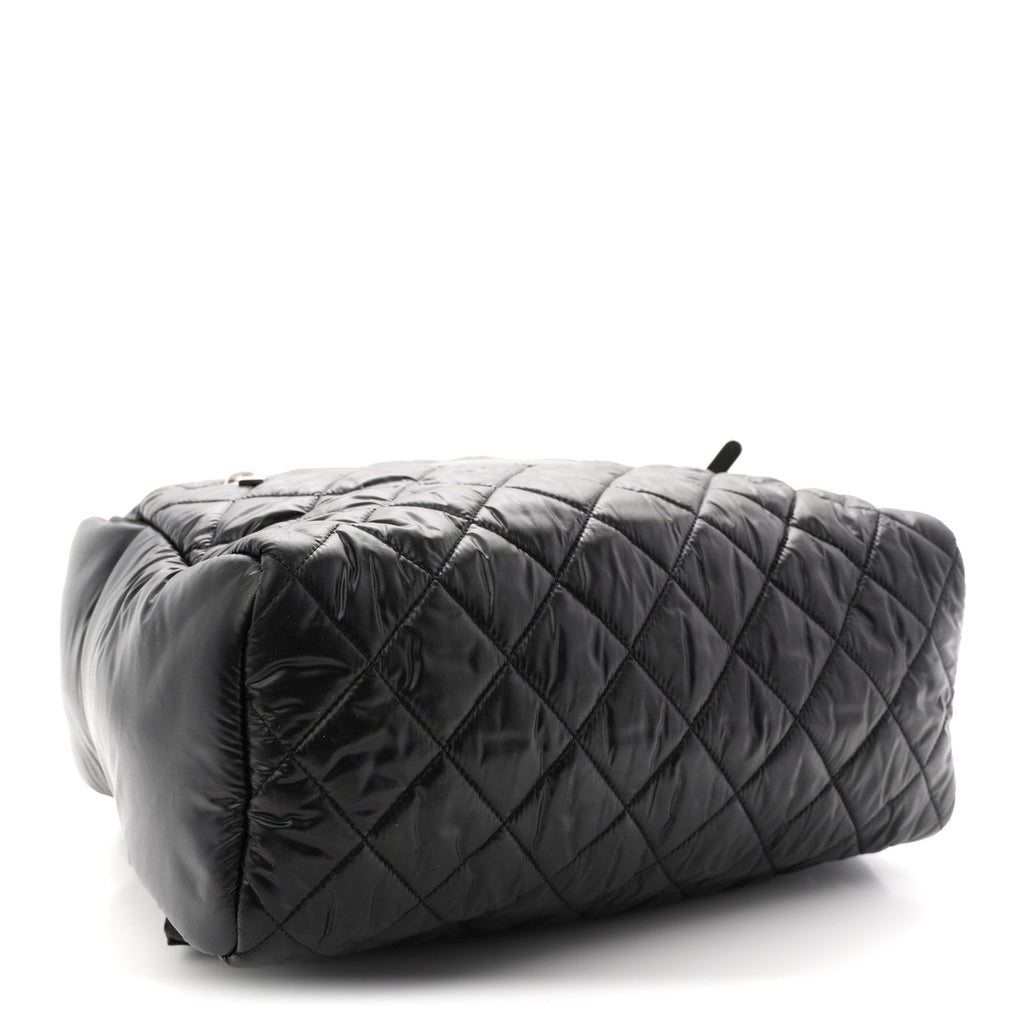 Chanel Nylon Quilted Coco Cocoon Backpack Black