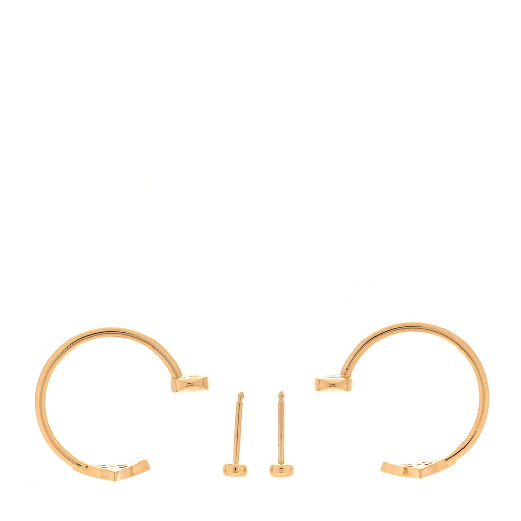 Louis Vuitton 18K Yellow Gold Diamond Small Idylle Blossom Hoop Earrings