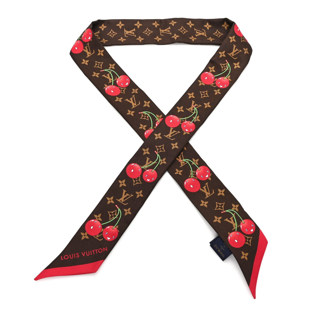 Louis Vuitton LV X TM Silk Monogram Cerises Bandeau Brown