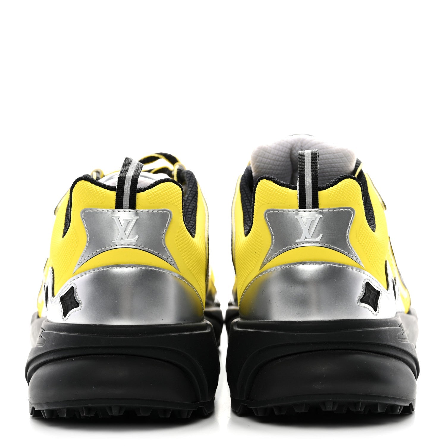 Louis Vuitton Metallic Calfskin Mesh Mens LV Runner Tatic Sneakers 8 Yellow