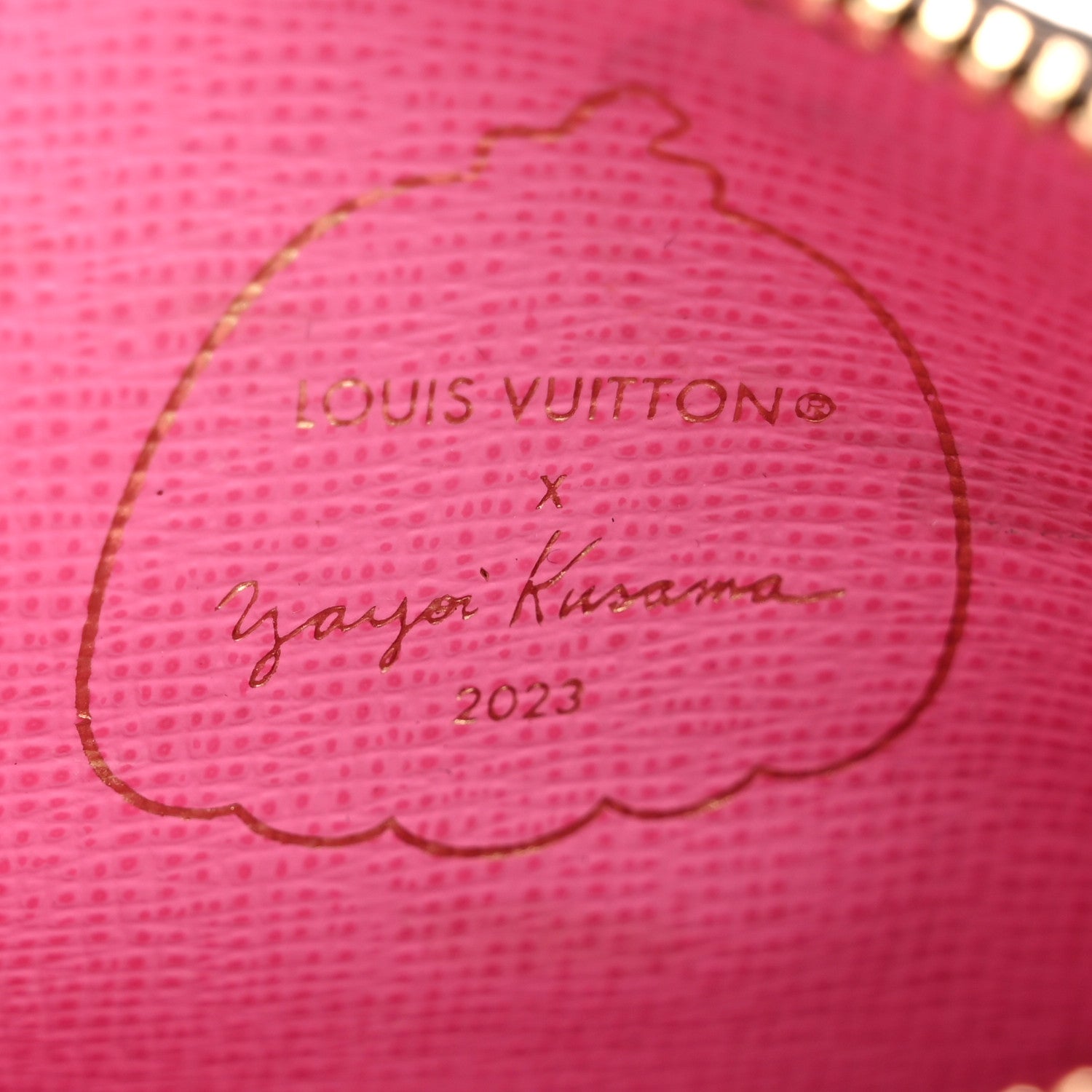 Louis Vuitton LV X YK Monogram Kusama Pumpkin Zipped Romy Card Holder