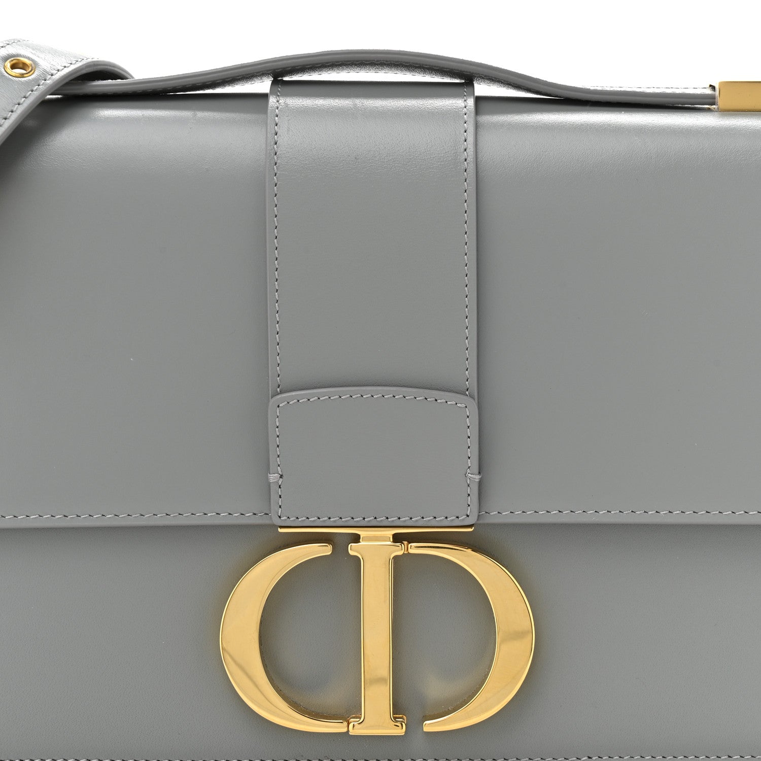 Christian Dior Box Calfskin 30 Montaigne Flap Bag Gray